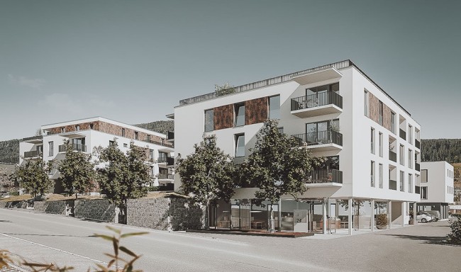 Zwei Baukörper mit insgesamt 28 Einheiten à 50 bis 90 m² in der Salzburgerstraße 24 - 24a in Radstadt